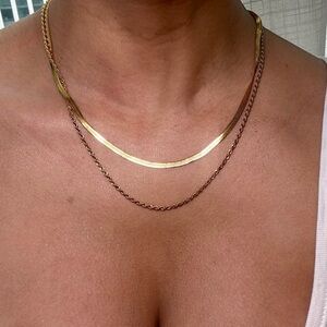 Stainless steel gold necklace